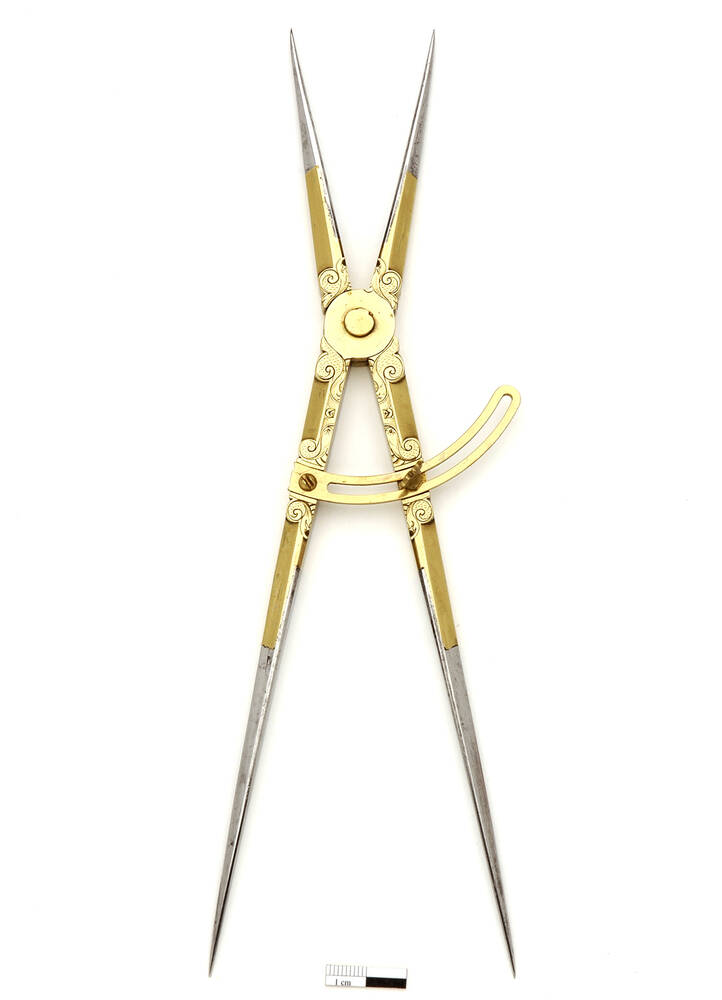 Reduktionszirkel mit Stellbogen und Schraube